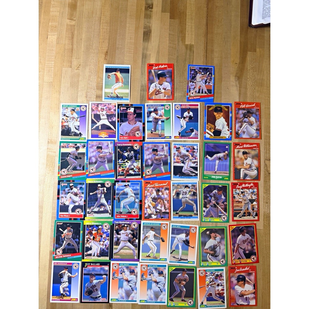 Baltimore Orioles 39 Card Baseball Card Lot Donruss Score 1989-92 Vintage